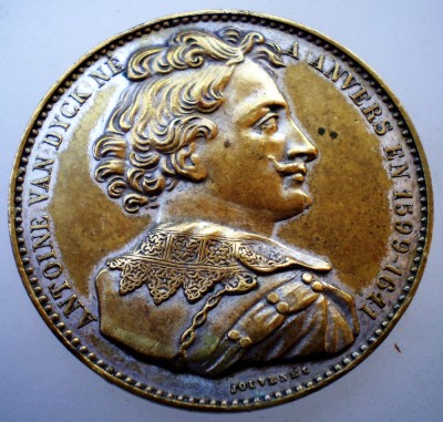 5.333 MEDALIE PICTOR ANTOINE VAN DYCK 1599-1641 JOUVENEL foto