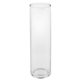 Vază decorativă cilindrică transparentă &Oslash;8x28cm, CMCLASS