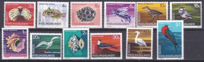 DB1 Fauna Marina 1969 Ins. Cocos 12 v. MNH foto