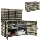 Outsunny Cufăr de Exterior de 350L cu 2 Niveluri, Pistoane cu Gaz și Cadru din Oțel, 118x57x69 cm, Gri | Aosom Romania