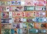 COLECTIE LOT 25 BANCNOTE DIFERITE DIN 25 TARI (UNELE MAI RARE) UNC **