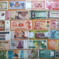 COLECTIE LOT 25 BANCNOTE DIFERITE DIN 25 TARI (UNELE MAI RARE) UNC **