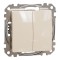 Intrerupator dublu cu revenire 10A Schneider Sedna bej SDD112118