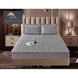 Cumpara ieftin Topper Saltea/Husa de pat matlasata si 2 fete de perne din catifea, cu elastic, model tip topper 180x200 - JO841