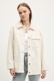 Abercrombie &amp; Fitch jacheta de bumbac culoarea bej, de tranzitie, oversize, KI144-5062