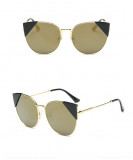 Ochelari Soare Dama Fashion CAT EYE Design Retro - Protectie UV 100% - Model 5, Femei, Protectie UV 100%, Metal