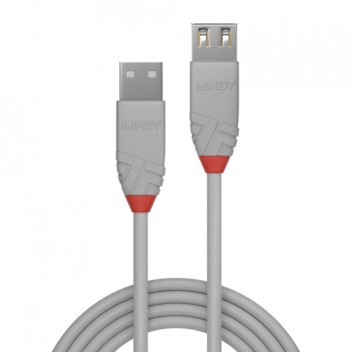 Cablu Lindy 3m USB 2.0 Type A Ext Anthra