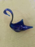 Bol decorativ. vintage din sticla Murano, lebada