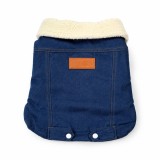 Vestă din Denim pentru C&acirc;ini Mici cu Căptușeală Pufoasă