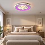 Lustra LED Alessandro DESIGN MEIRA RGB 180W, Telecomanda, Dimabila, Lumina Rece/Calda/Neutra, Alb, Rotunda