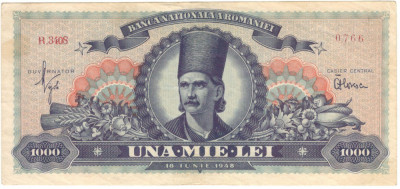 Romania 1000 lei 1948 foto