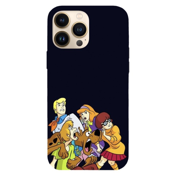 Husa compatibila cu Apple iPhone 14 Plus, Viceversa, model This place is haunted Scooby Doo, Silicon, TPU
