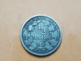 #42 1/2 Mark 1905 J Germania argint / 1/2 marca