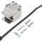 Conector Unghi 90&deg; Negru cu Șuruburi