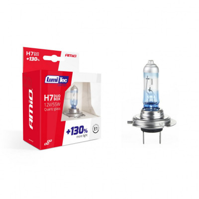 Set becuri cu halogen H7 12V 55W LumiTec LIMITED + 130% DUO BOX foto