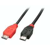 Cablu micro USB-B la micro USB-B T-T OTG 0.5m, Lindy L31758
