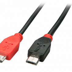 Cablu micro USB-B la micro USB-B T-T OTG 0.5m, Lindy L31758