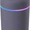 Mini Umidificator, Difuser, Model Premium cu 2 Moduri de Functionare a Luminilor si a timpului de Functionare, Aromaterapie, Negru, CBD CORAL BEST DEA