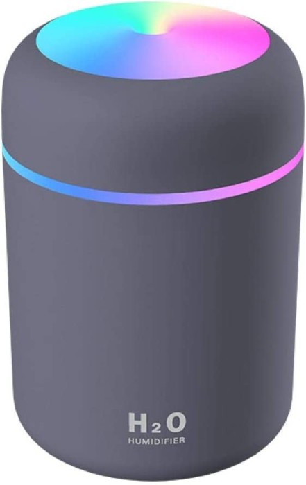 Mini Umidificator, Difuser, Model Premium cu 2 Moduri de Functionare a Luminilor si a timpului de Functionare, Aromaterapie, Negru, CBD CORAL BEST DEA