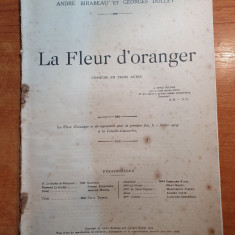 piesa de teatru in limba franceza - la fleur d'oranger - din anul 1924