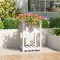 vidaXL Jardinieră cu raft, alb, 54x54x81 cm, lemn masiv de pin 823774