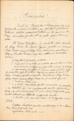 A1796 Act scris și semnat olograf de Sabin Evuțian la Brad, județul Hunedoara, 1923 foto