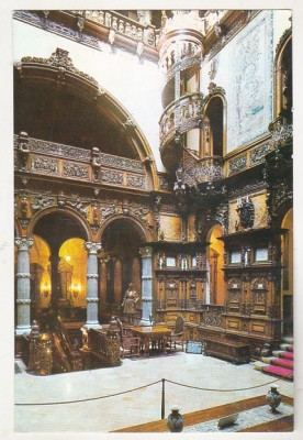 bnk cp Sinaia - Muzeul Peles - Holul de onoare - uzata foto