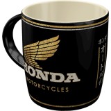 Cana Ceramica Honda Gold, 340ml, 8.5x9 cm, Imprimeu Calitate, Durabila