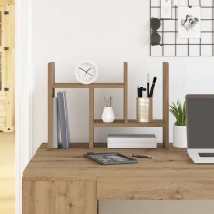vidaXL Organizator Birou stejar artizanal 34.5 x 15.5 x 35.5 cm
