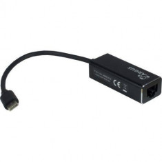 Adaptor Inter-Tech Argus IT-811 USB-C - 1x RJ45 Black foto