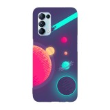 Husa compatibila cu Oppo Find X3 Lite model Neon Meteor Shower, Silicon, TPU, Viceversa, Transparent, Carcasa