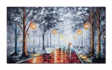 Cumpara ieftin Tablouri pictate manual living, Impreuna pe aleea vietii, stilizat, 120x70cm ulei pe panza in cutit efect 3D, Mgistral