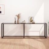 vidaXL Masă consolă, transparent, 220x35x75,5 cm, sticlă securizată