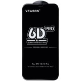 Folie de protectie Ecran Veason PRO pentru Motorola Moto E32s / E22s / E32 / G22, Sticla Securizata, Full Glue, 6D, Neagra
