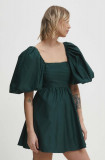 Cumpara ieftin Answear Lab rochie culoarea verde, mini, evazati