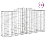 Cumpara ieftin Cosuri gabion arcuite 13 buc, 300x50x140/160cm, fier galvanizat