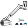 Adaptor de robinet cu brat mecanic telescopic, Lecheng&reg;, extensibil si rotativ 1440&deg; pivotant in orice directie, functie de economisire a apei, usor d