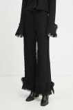 Day Birger et Mikkelsen pantaloni Theodor femei, culoarea negru, drept, high waist, DAY65243519
