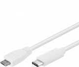 Cablu USB 2.0-C la micro USB-B T-T 0.6m Alb, ku31cb06w, Oem