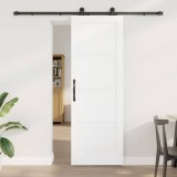 Ușă Glisantă cu Set de Uși &#039;ORKDAL&#039;Alb Lemn Masiv din Pin