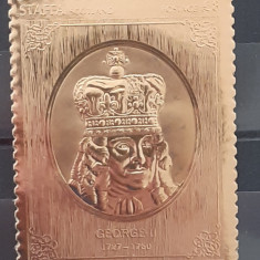 Staffa scotland Regele George II, foita aur 23 k , 1v. nestampilat