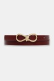 HUGO curea de piele culoarea bordo, 50554103