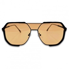Ochelari de Soare Unisex Matteo Ferrari &ndash; Black &amp; Amber Retro