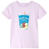 Tricou pentru copii, roz pal, 104, vidaXL