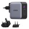 Incarcator Retea UGREEN CD296, 65W, 5A, 1 x USB-A - 2 x USB-C, Gri