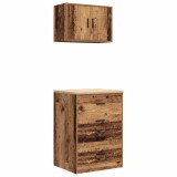 Cumpara ieftin Dulapuri de garaj 2 buc Lemn vechi Lemn prelucrat