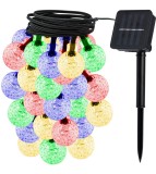 Ghirlanda Luminoasa Solara Exterior 5.8M, 20 LED Multicolor, IP44, Polux - Decor Gradina, Terasa, Craciun