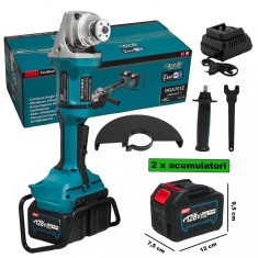 Polizor unghiular cu2 acumulatori, Disc 230 mm, 128V, 10 Ah