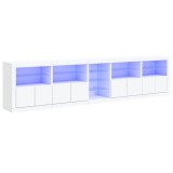 Gossi dulap cu lumini led, alb, 283x37x67 cm
