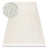 Covor NANO FJ86B Heringă, buclă, țesut plat alb, 160x220 cm
